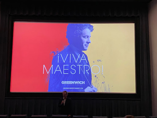 Cambridge, Massachusetts – April 15, 2022: Director Ted Braun speaks at the premier of the documentary “Viva Maestro” at the Landmark Theater in Cambridge, Mass. on April 13, 2022. The new documentary production by director Ted Braun, “Viva Maestro” premiered in the Bay State area this past April 15. After the show, Braun participated in a question-and-answer session with the members of the audience where he explained the importance of this documentary saying it was about art in the face of adversity. (Photo by Desirée Vignola-Hung)
