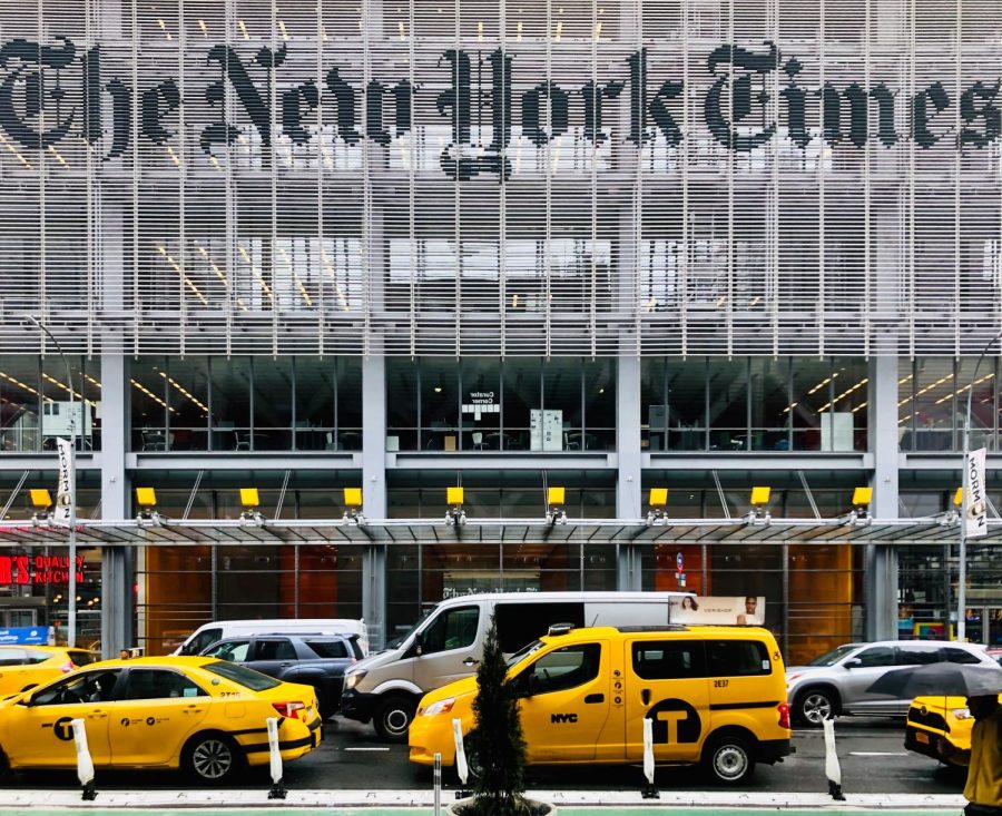 Cars Parked In Front Of The New York Times Building In New York City. CC: Marco Lenti