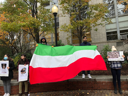 On November 30, Iranian students from Northeastern Universitys Boston campus came together to promote awareness of the current situation in Iran human rights issues.